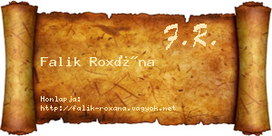 Falik Roxána névjegykártya