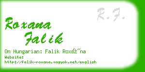 roxana falik business card